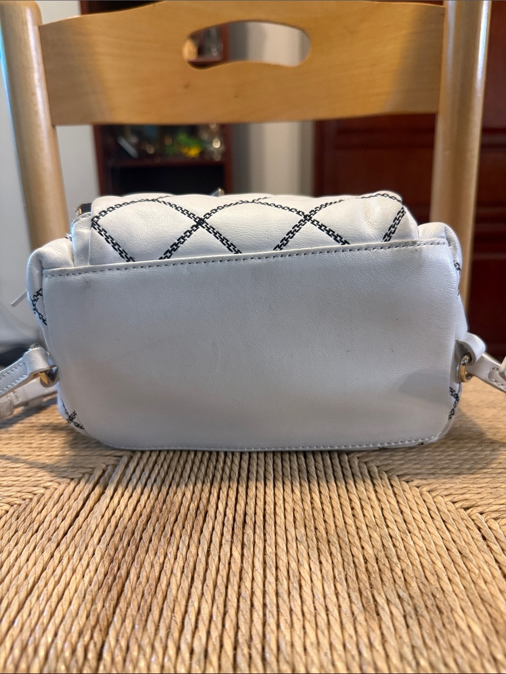 Kate Spade Natalia - Quilted Mini Backpack black & white with gold tone accents - Picture 5 of 8